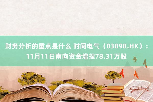 财务分析的重点是什么 时间电气（03898.HK）：11月11日南向资金增捏78.31万股