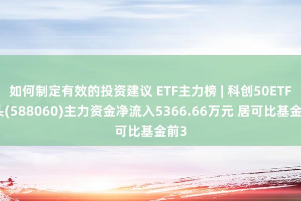 如何制定有效的投资建议 ETF主力榜 | 科创50ETF龙头(588060)主力资金净流入5366.66万元 居可比基金前3