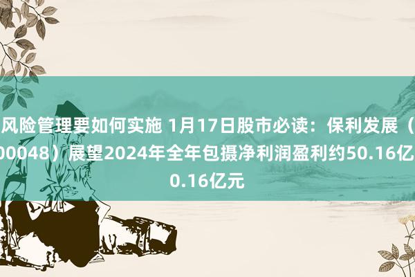 风险管理要如何实施 1月17日股市必读：保利发展（600048）展望2024年全年包摄净利润盈利约50.16亿元