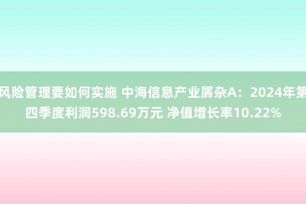 风险管理要如何实施 中海信息产业羼杂A：2024年第四季度利润598.69万元 净值增长率10.22%