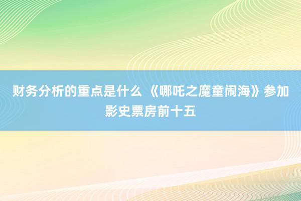 财务分析的重点是什么 《哪吒之魔童闹海》参加影史票房前十五