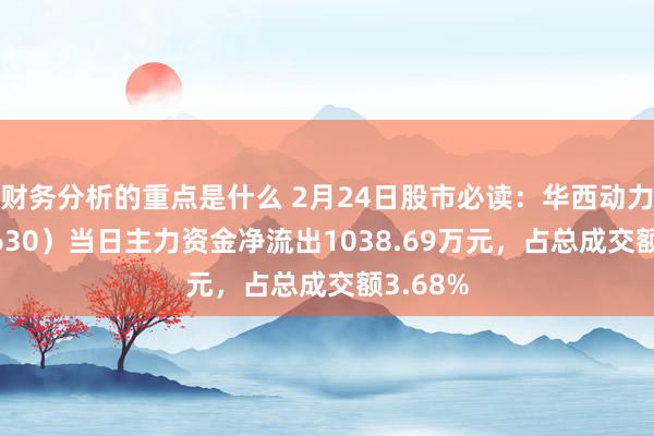 财务分析的重点是什么 2月24日股市必读：华西动力（002630）当日主力资金净流出1038.69万元，占总成交额3.68%