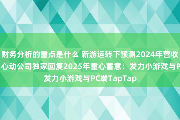 财务分析的重点是什么 新游运转下预测2024年营收增幅近五成  心动公司独家回复2025年重心蓄意：发力小游戏与PC端TapTap