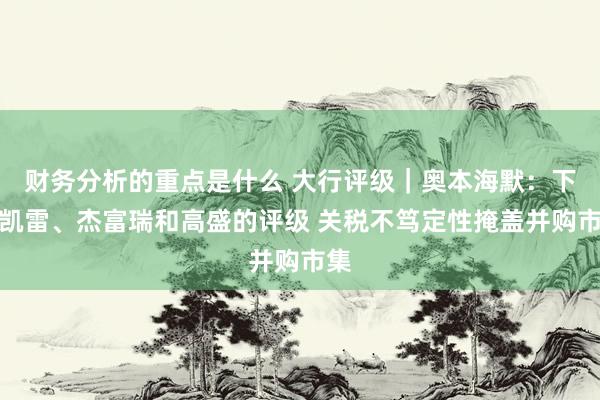 财务分析的重点是什么 大行评级｜奥本海默：下调凯雷、杰富瑞和高盛的评级 关税不笃定性掩盖并购市集